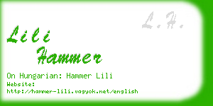 lili hammer business card